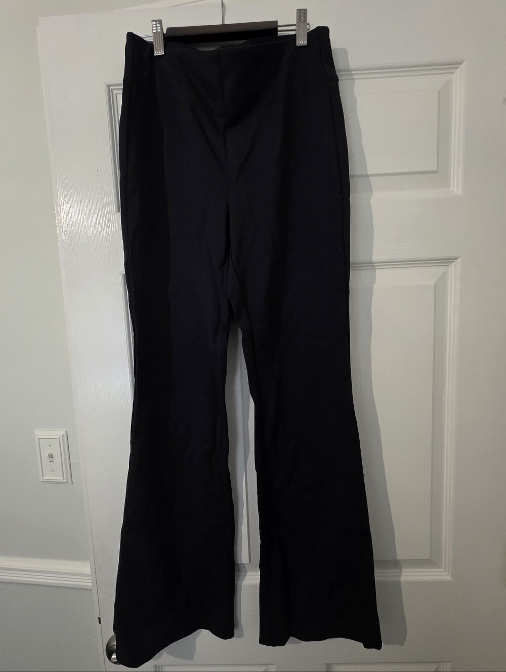 NWT High Waisted Back Pockets Slight Flare Work Pant Navy Blue Sz S Regular - Picture 6 of 9